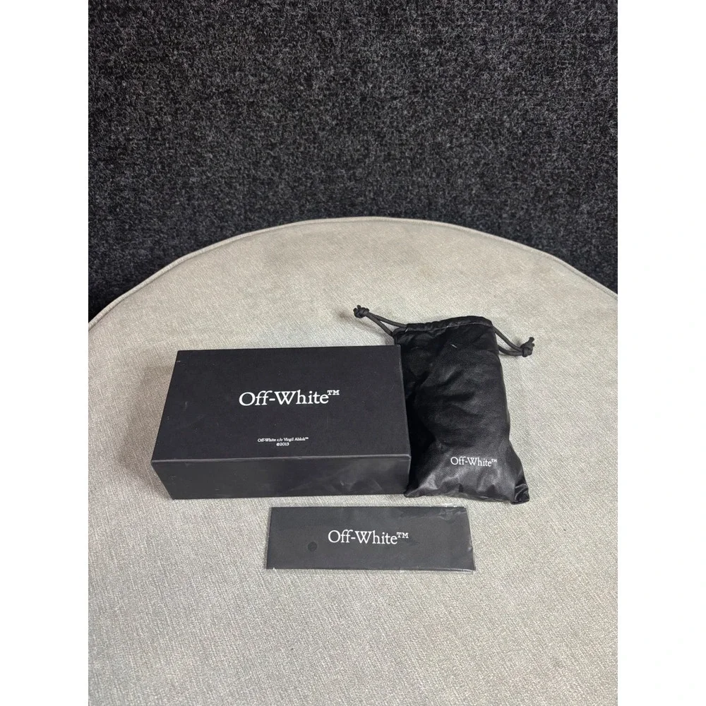 Off-White Virgil Abloh Sunglasses Case Box Pouch and Cleaning Cloth Set Black